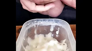 Cumbull Gokkun! Collecting Semen. Britney Swallows drinking over a dozen cum lashings
